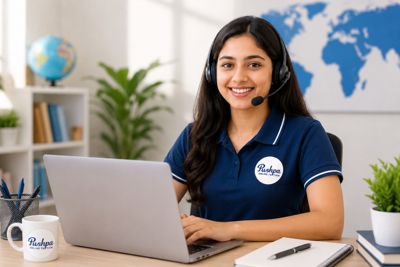 Pushpa Online tutor teaching a student